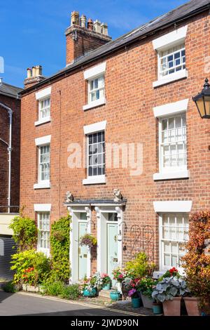 Maisons de ville géorgienne à Belmont Shrewsbury Shropshire Angleterre UkGB Europe Banque D'Images