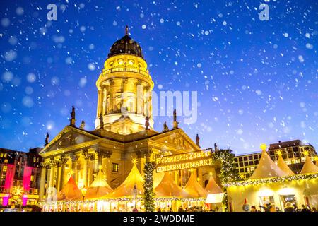 Gendarmenmarkt, Berlin, Marché de Noël Banque D'Images