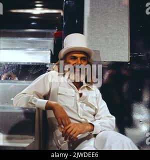 Georges Moustaki, Französischer Chanson Sänger, Liedermacher, Komponist und Lyriker, Portrait, Allemagne, 1978. Georges Moustaki, chanteur français de chanson, auteur-compositeur, compositeur et parolier, portrait, Allemagne, 1978. Banque D'Images