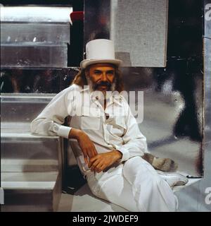 Georges Moustaki, Französischer Chanson Sänger, Liedermacher, Komponist und Lyriker, Portrait, Allemagne, 1978. Georges Moustaki, chanteur français de chanson, auteur-compositeur, compositeur et parolier, portrait, Allemagne, 1978. Banque D'Images