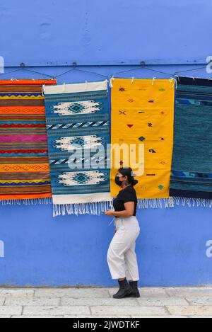 Boutique d'artisanat, Calle de Gurrion, ville d'Oaxaca, Mexique Banque D'Images