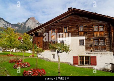 Bethléem Maison, très ancienne maison dans le canton de Schwyz, Suisse Banque D'Images