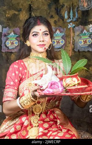 Maa Durga agomoni Shoot concept. Banque D'Images