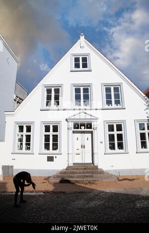 Maison OLL dans les rues de Tønder jytland au Danemark Banque D'Images