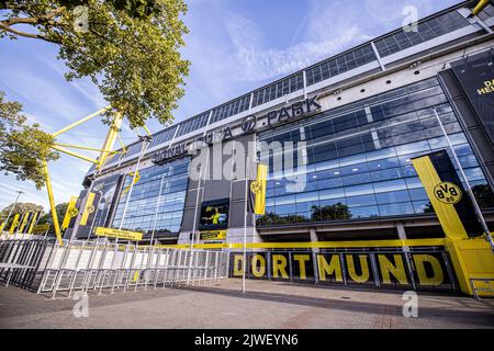 Dortmund, Allemagne. 05th septembre 2022. Signal Iduna Park est prêt pour le match de l'UEFA Champions League entre Dortmund et le FC Copenhagen à Dortmund. (Crédit photo : Gonzales photo/Alamy Live News Banque D'Images