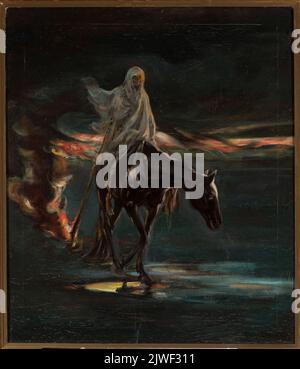Mort et conflagration, partie centrale du triptyque « désastre ». Chmielowski, Adam (1845-1916), peintre Banque D'Images