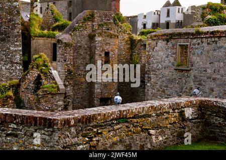 Bastions intérieurs du fort Charles à Summer Cove, Kinsale, Irlande. Banque D'Images