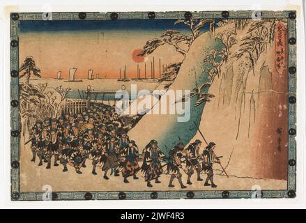 Night Attack, épisode VI de l'ACT XI: offre d'encens;imprimé de la série: Chushingura (le Trésor des fidèles). Utagawa, Hiroshige I (1797-1858), graphiste Banque D'Images