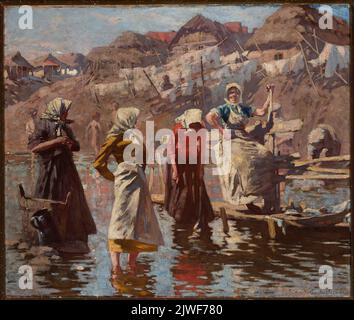 Laundresses. Siestrzencewicz, Bohusz Stanisław (1869-1927), peintre Banque D'Images