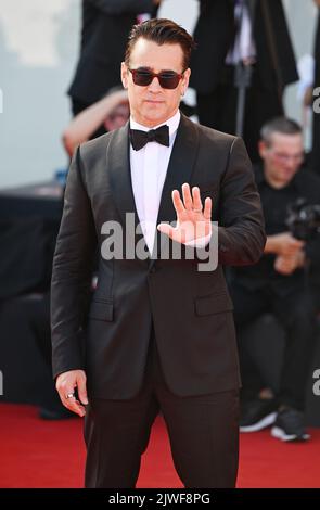Venise, Italie. 05th septembre 2022. L'acteur irlandais Colin Farrell assiste lundi à la première des Banshees d'Inishenin au Festival du film de Venise 79th à Venise, en Italie, à 5 septembre 2022. Photo par Rune Hellestad/UPI crédit: UPI/Alay Live News Banque D'Images