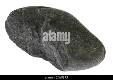 Basalte de la côte de la mer Baltique à Waabs, Allemagne isolé sur fond blanc Banque D'Images