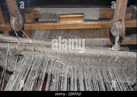 Tissage de la main pour le motif et l'arrière-plan. Banque D'Images