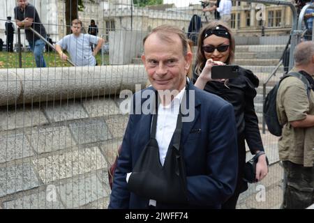 La course à la direction des Tory arrive à un chef et les députés et les membres du parti se réunissent au QEII Centre à Westminster le 5th septembre 2022 pour entendre le résultat. Banque D'Images