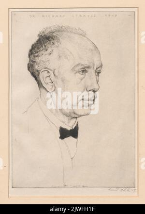 Dr Richard Strauss 1917. Orlik, Emil (1870-1932), graphiste Banque D'Images