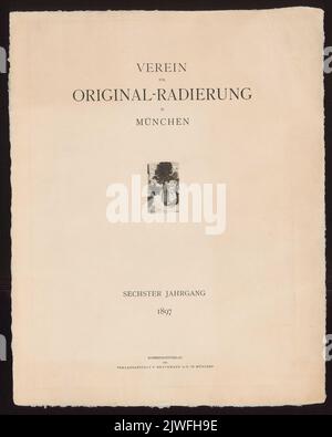 Zwiegespräch - conversation page titre du portefeuille: Verein für Original-Radierung in München, VI, 1897. Verein für Radierung (Monachium ; stowarzyszenie ; fl. 1850- ), employeur marchand, F. Bruckmann AG (Monachium ; wydawnictwo ; CA 1850-1937), employeur marchand, Bruckmann, Friedrich (Monachium ; wydawca ; 1815-1898), imprimerie, Orlik, Emil (1870-1932), graphiste Banque D'Images