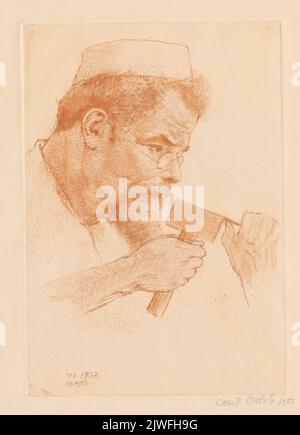 Max Klinger BEI der Arbeit. Orlik, Emil (1870-1932), graphiste Banque D'Images