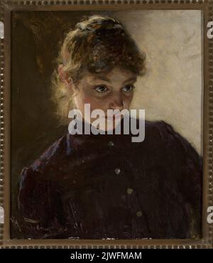 Portrait d'une jeune fille. Kuznetsov, Nikolai Dmitrievich (1850-1930), peintre Banque D'Images