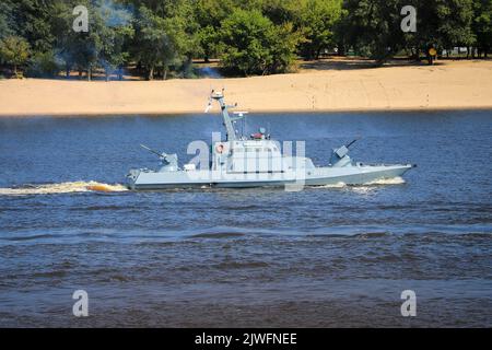 Navire de guerre militaire ukrainien Banque D'Images