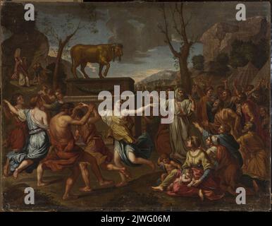 Adoration du veau d'or. Poussin, Nicolas (1594-1665), peintre Banque D'Images