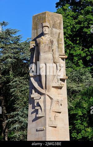 Monument à la Seconde Guerre mondiale général franco-français Philippe Leclerc de Hauteclocque (1902-1947) à Amiens (somme), France Banque D'Images