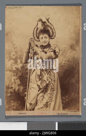 Portrait d'Aleksandra Lüde (1853-1920), actrice, en costume de théâtre. Pusch, Maurycy (1828-1901/1902), photographe Banque D'Images