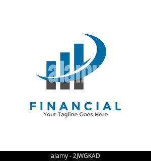Logo Finance. Illustration vectorielle du signe flèche vers le haut pour le concept de croissance et de réussite. Illustration de Vecteur