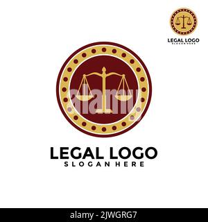Conception de modèle de logo de cabinet d'avocats. Concept de vecteur de logo légal Illustration de Vecteur