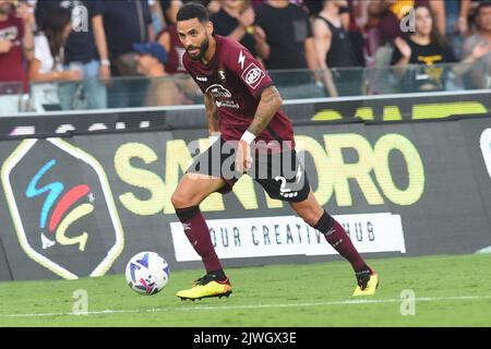 Salerno, Italie. 5th septembre 2022. Dylan Bronn des États-Unis Salernitana en action pendant la série Un match entre les États-Unis Salernitana 1919 et le FC Empoli au Stadio Arechi (Credit image: © Agostino Gemito/Pacific Press via ZUMA Press Wire) Banque D'Images