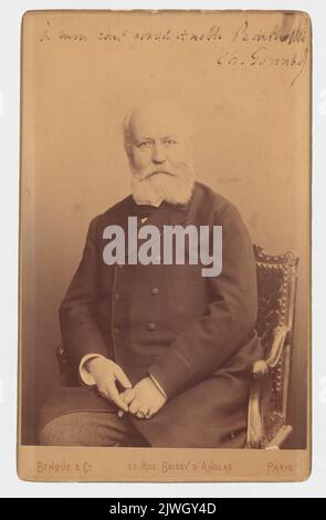 Portrait de Charles Gounod avec dévouement à Ignacy Jan Paderewski. Benque & Co (Paryż, Warszawa ; zakład fotograficzny ; 1879-ca 1907), photographe Banque D'Images