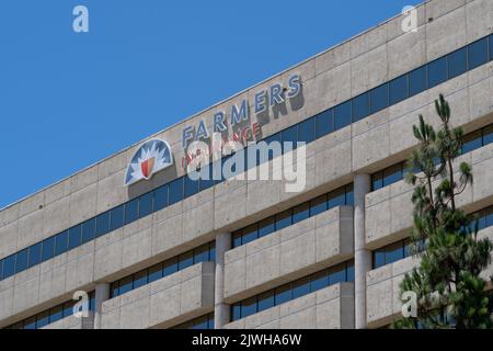 Siège social de Farmers Insurance à Woodland Hills, CA, États-Unis. Banque D'Images