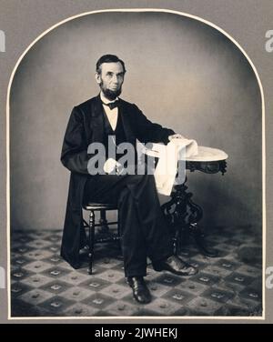 Une photo d'Abraham Lincoln en 1863, prise à l'âge de 54 ans. Banque D'Images