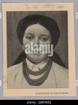 Reproduction d'une peinture: Augustynowicz, Aleksander (1865-1944), une femme; de: 'Tygodnik Ilustrowany' 1914, 1, 290. Tygodnik Ilustrowany (Warszawa ; czasopismo ; 1859-1939), éditeur Banque D'Images