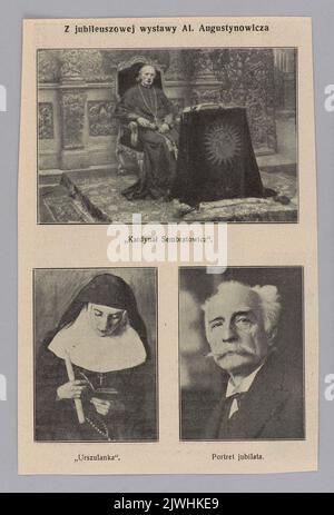 Reproduction d'un tableau: Augustynowicz, Aleksander (1865-1944), l'exposition d'anniversaire d'Aleksander Augustynowicz – trois illustrations; extrait d'un magazine. Inconnu, éditeur Banque D'Images