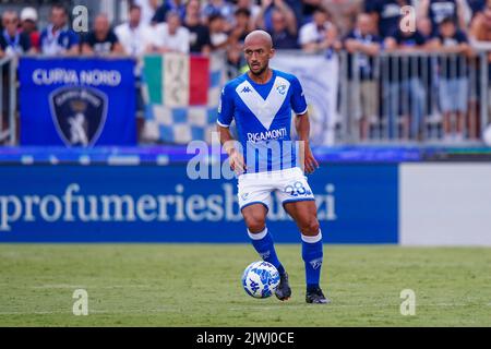 Brescia, Italie. 03rd septembre 2022. Ahmad Benali (Brescia FC) pendant Brescia Calcio vs AC Pérouse, football italien série B match à Brescia, Italie, 03 septembre 2022 crédit: Agence de photo indépendante/Alamy Live News Banque D'Images