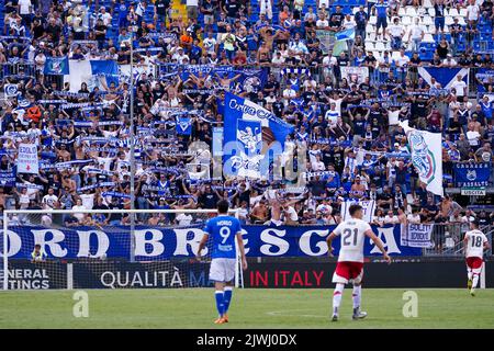 Brescia, Italie. 03rd septembre 2022. Brescia Calcio supporters pendant Brescia Calcio vs AC Pérouse, football italien série B match à Brescia, Italie, 03 septembre 2022 crédit: Agence de photo indépendante/Alamy Live News Banque D'Images