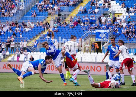 Brescia, Italie. 03rd septembre 2022. Davide Adorni (Brescia FC) pendant Brescia Calcio vs AC Pérouse, football italien série B match à Brescia, Italie, 03 septembre 2022 crédit: Agence de photo indépendante/Alamy Live News Banque D'Images