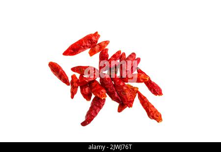 Piments entiers maison séchés au soleil utilisés dans de nombreuses cuisines comme une épice pour ajouter de la chaleur aux plats Banque D'Images