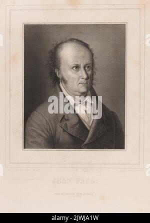 Portrait de Jean Paul. Wick, Wendelin (Monachium ; drukarnia ; fl. Ca 1842-1860), imprimerie, Schleich, Adrian (1812-1894), graphiste, Breitkopf & Härtel (Lipsk ; wydawnictwo ; 1818-1945), maison d'édition, Graff Anton (1736-1813), peintre Banque D'Images