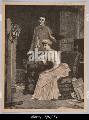 Reproduction d'une peinture: Władysław Czachórski (1850-1911), à l'atelier ; de: 'Tygodnik Ilustrowany' 1887(i)321. Unknown, graphiste, Tygodnik Ilustrowany (Warszawa ; czasopismo ; 1859-1939), éditeur Banque D'Images