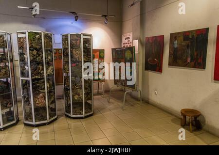 ADDIS-ABEBA, ÉTHIOPIE - 4 AVRIL 2019 : expositions au Musée commémoratif des martyrs rouges d'Addis-Abeba, Éthiopie Banque D'Images