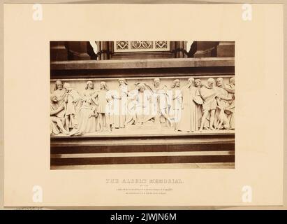 Albert Memorial à Londres. Fragment de frise sculptée représentant des peintres de la Renaissance. Unknown, photographe, London Stereoscopic and Photographic Company (Londyn ; firma fotograficzna ; 1854-1922), studio photo Banque D'Images