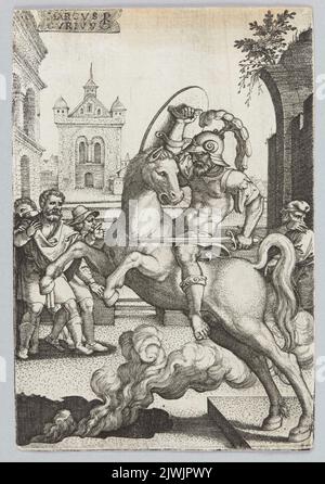 Marcus Curtius. Pencz, Georg (vers 1500-1550), graphiste Banque D'Images