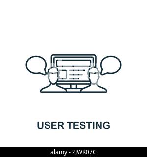 Icône Test utilisateur. Icône de conception Web simple monochrome pour les modèles, la conception Web et les infographies Illustration de Vecteur