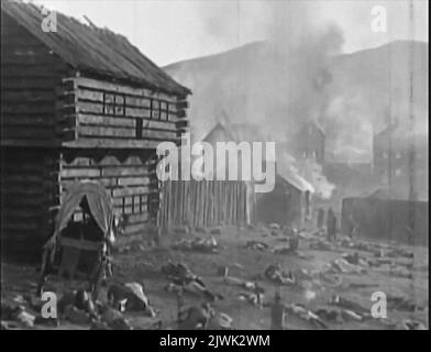 Dernier de l'écran de film Mohicans vintage Banque D'Images