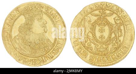 Gdańsk ducat. Rogge, Gerhard (fl. 1639-1657), MiNT tenant, Władysław IV Waza (król polski ; 1632-1648), souverain Banque D'Images