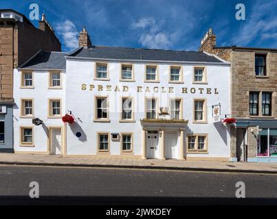 The Spread Eagle à Jedburgh, aux frontières écossaises, l'un des plus anciens locaux sous licence d'Écosse Banque D'Images