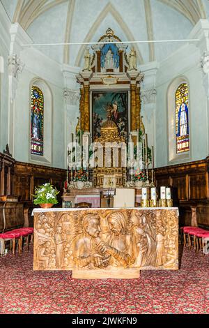 Italie Vénétie Canale d'Agordo - Église Saint-Jean-Baptiste Banque D'Images