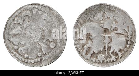 denarius (type ducal). BOLESŁAW II Śmiały (król Polski ; 1058-1079), règle Banque D'Images