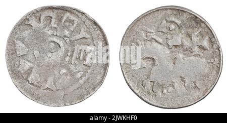 denarius (type ducal). BOLESŁAW II Śmiały (król Polski ; 1058-1079), règle Banque D'Images