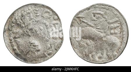 denarius (type ducal). BOLESŁAW II Śmiały (król Polski ; 1058-1079), règle Banque D'Images